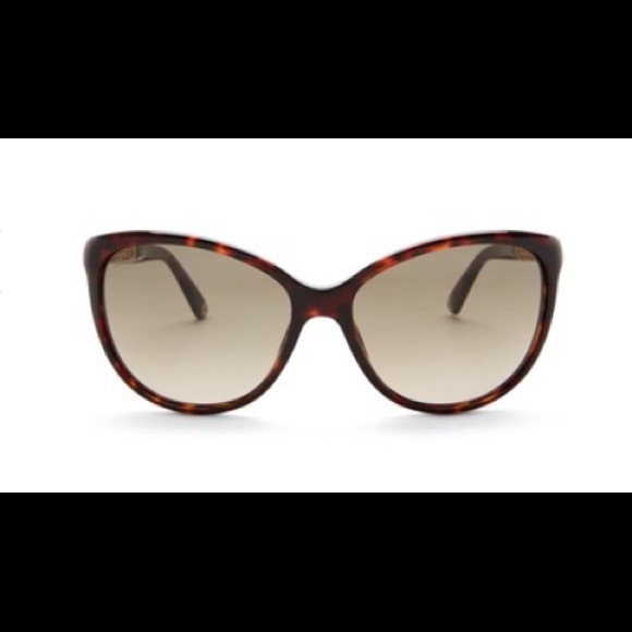 GUCCI Gold Plated CatEye Acetate Frame Sunglasses - Picture 9 of 10